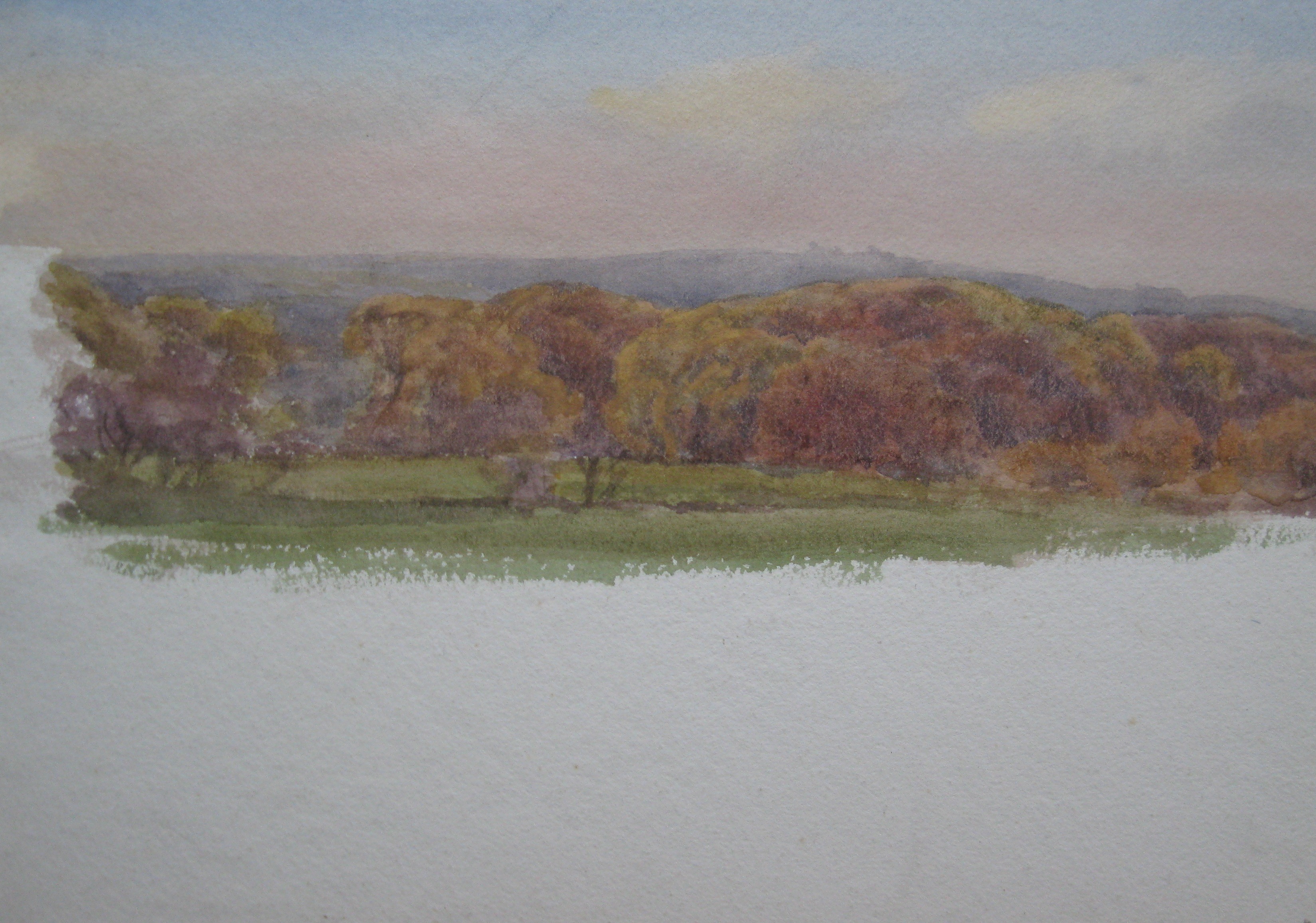 Charles James Adams 09 (Sketch showing autumnal trees)