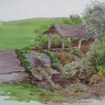 Charles James Adams 10 (Sketch of farm buildings in a rural setting)