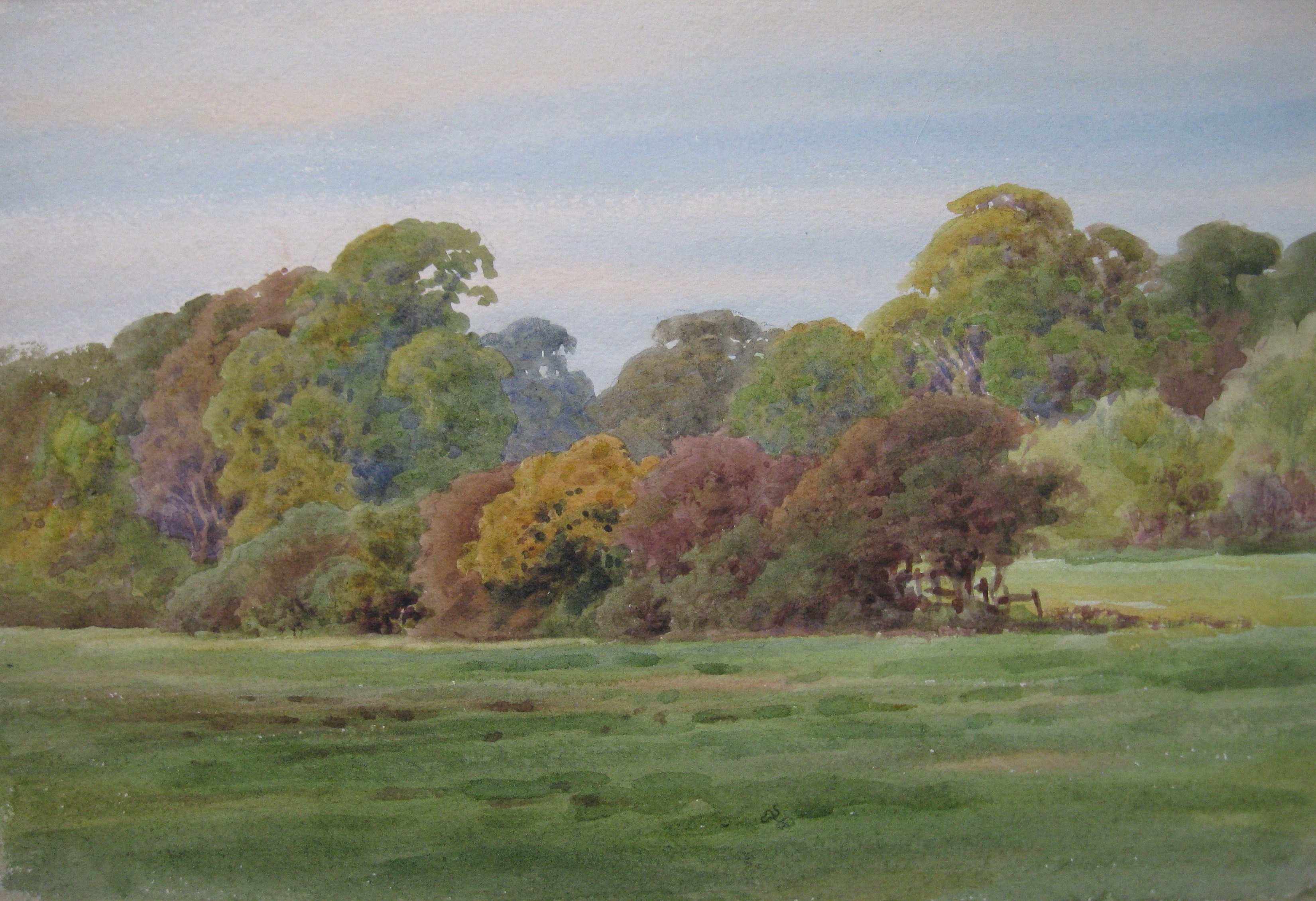 Charles James Adams (Sketch of a rural scene in late summer / early autumn