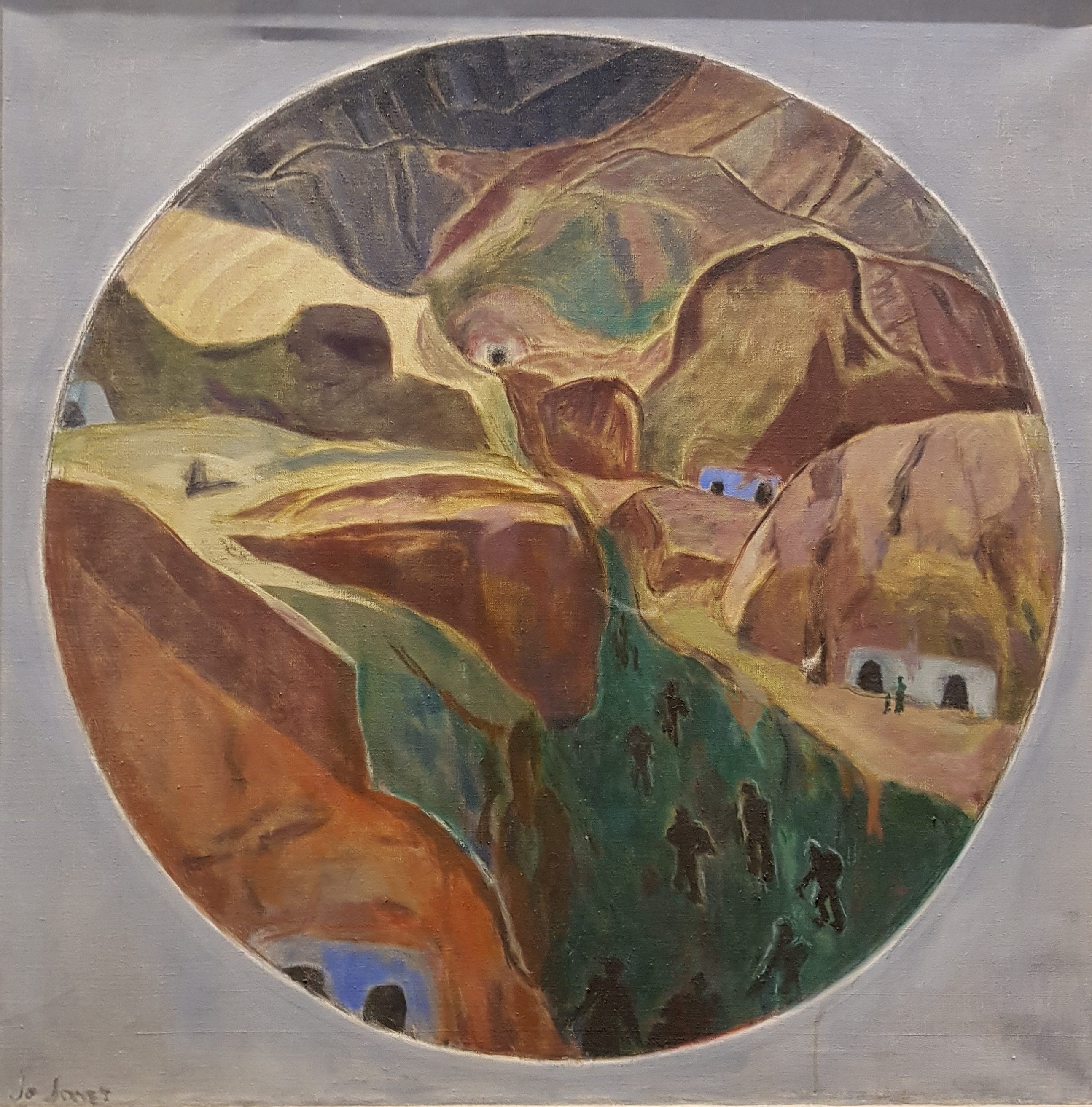 Jo Jones Oil on Canvas Gypsies in Granada